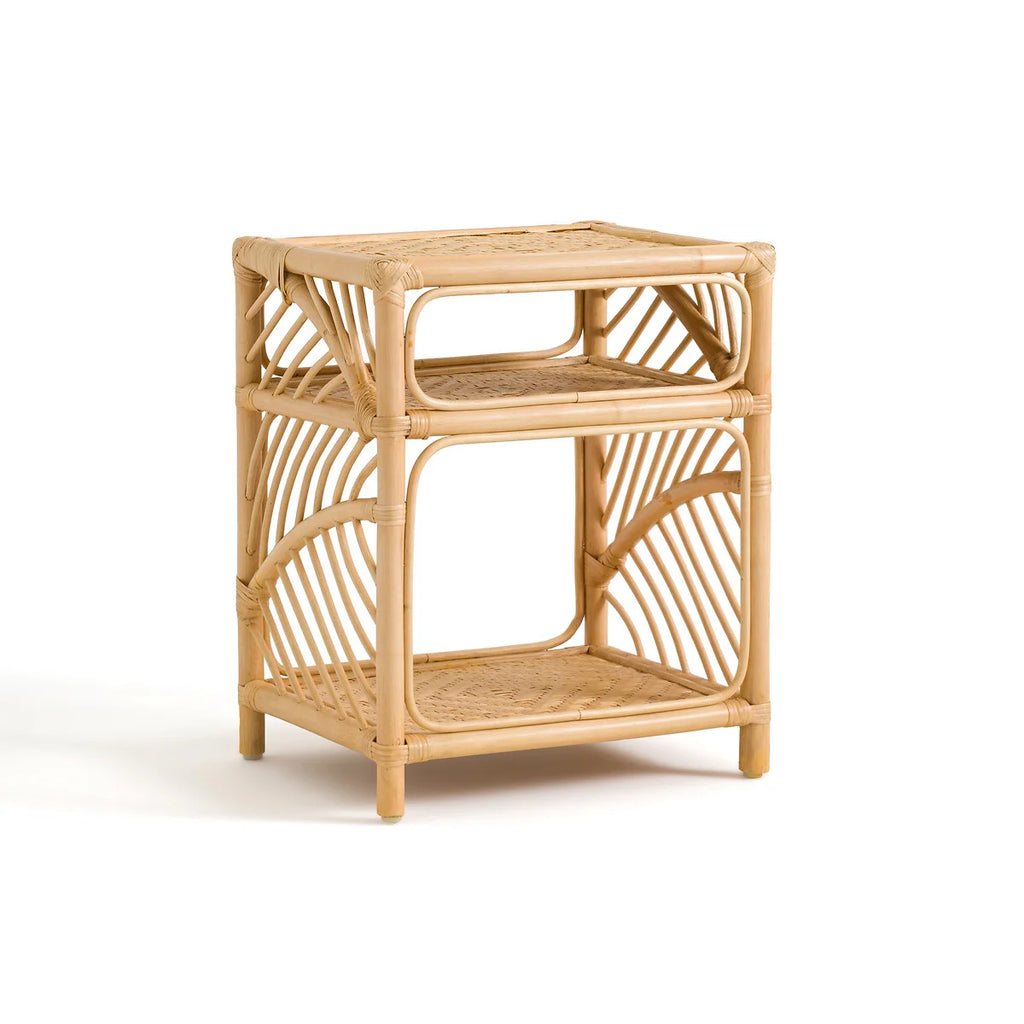 Table de chevet en rotin et bambou hggg - Meubles en rotin 
