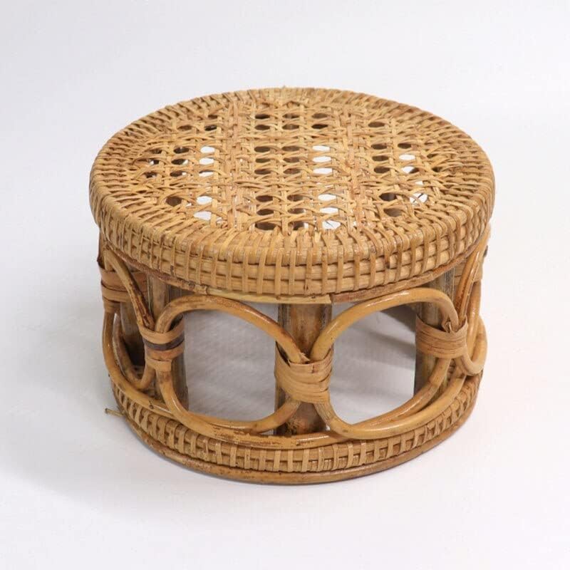Petit Tabouret en Rotin Tissé - Meubles en rotin 