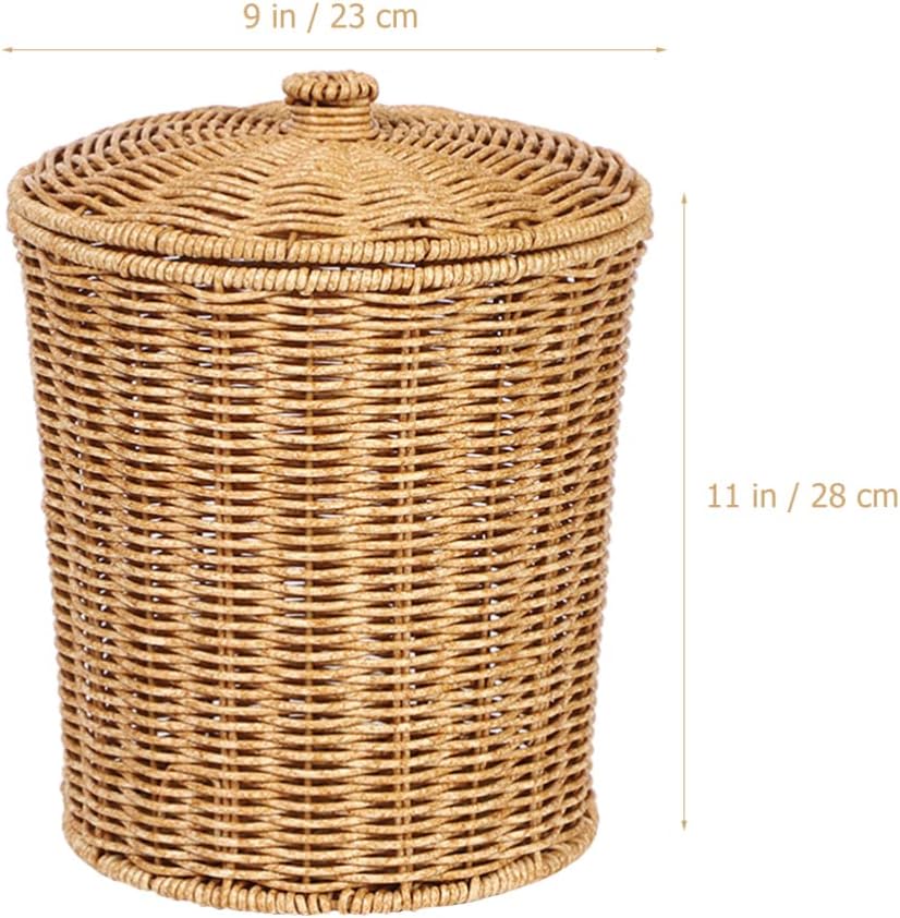 Poubelle de rangement en osier - Meubles en rotin 