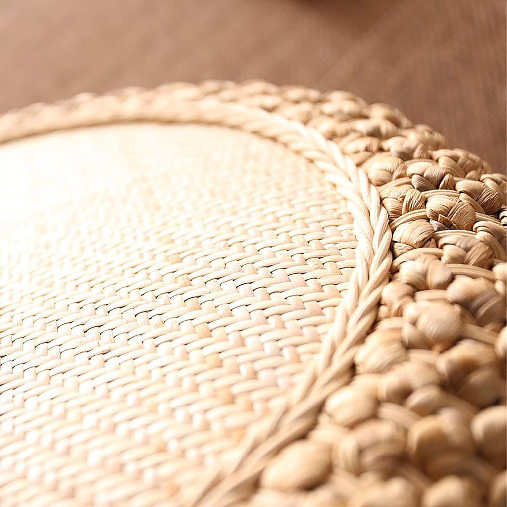 Pouf en rotin de style japonais - Meubles en rotin 