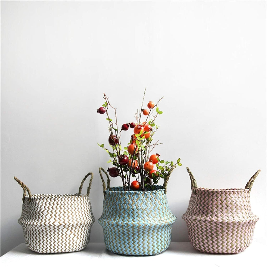 Cache pot en rotin et osier colorée - Meubles en rotin 