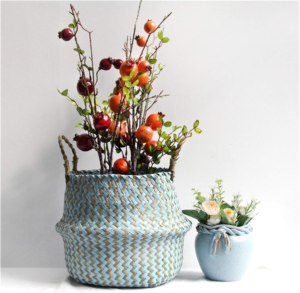 Cache pot en rotin et osier colorée - Meubles en rotin 