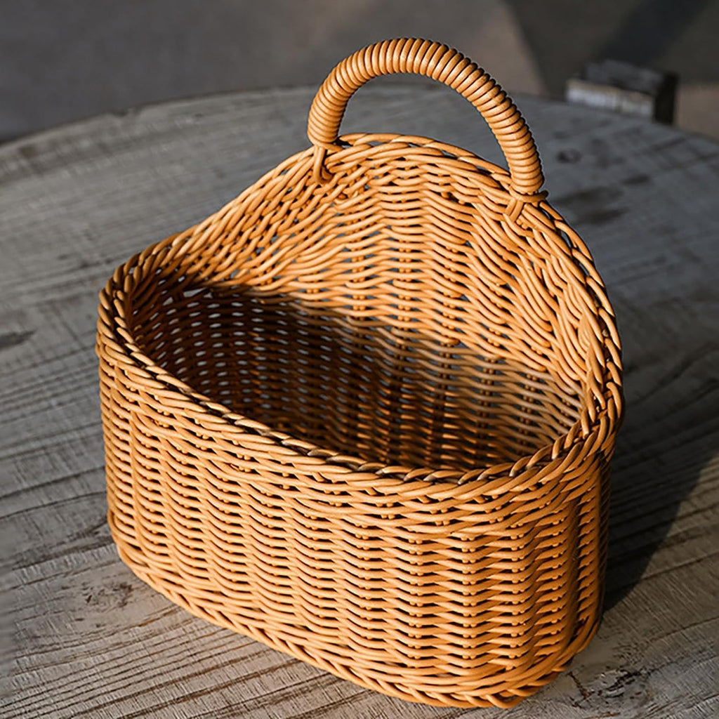 Panier de rangement mural en rotin - Meubles en rotin 
