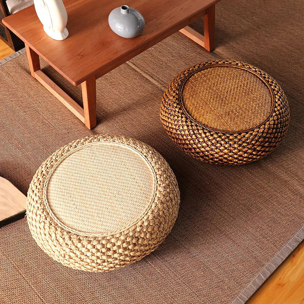Pouf en rotin de style japonais - Meubles en rotin 