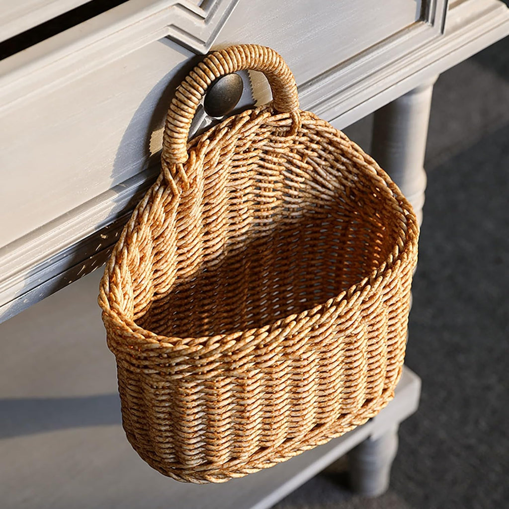 Panier de rangement mural en rotin - Meubles en rotin 