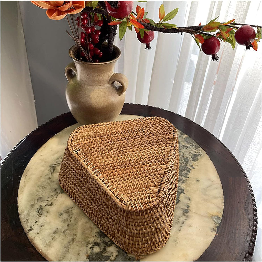 Panier de rangement triangulaire rotin - Meubles en rotin 