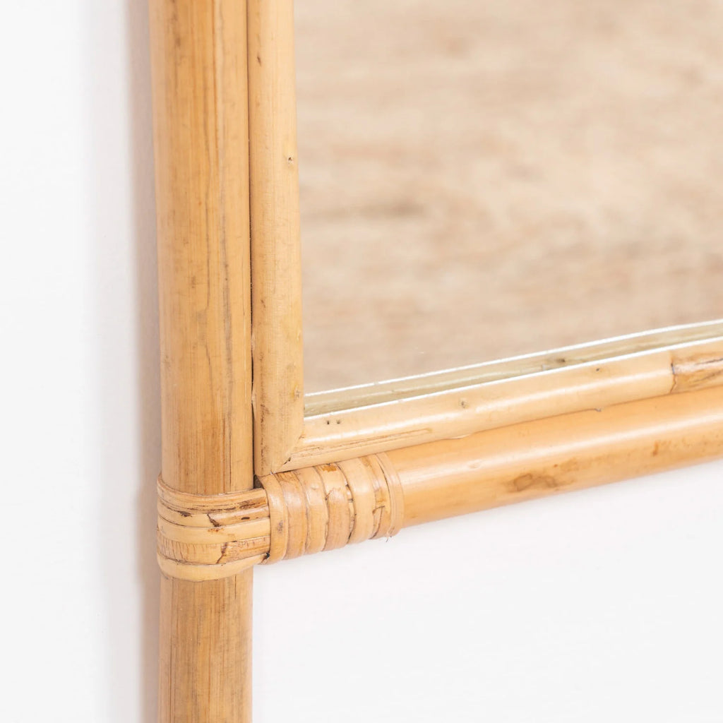 Grand Miroir sur pied en rotin - Meubles en rotin 