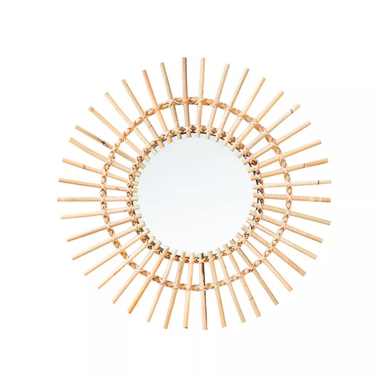 Miroir soleil rotin - Meubles en rotin 