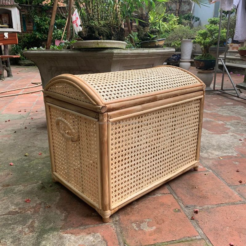 Coffre de rangement vintage - Meubles en rotin 