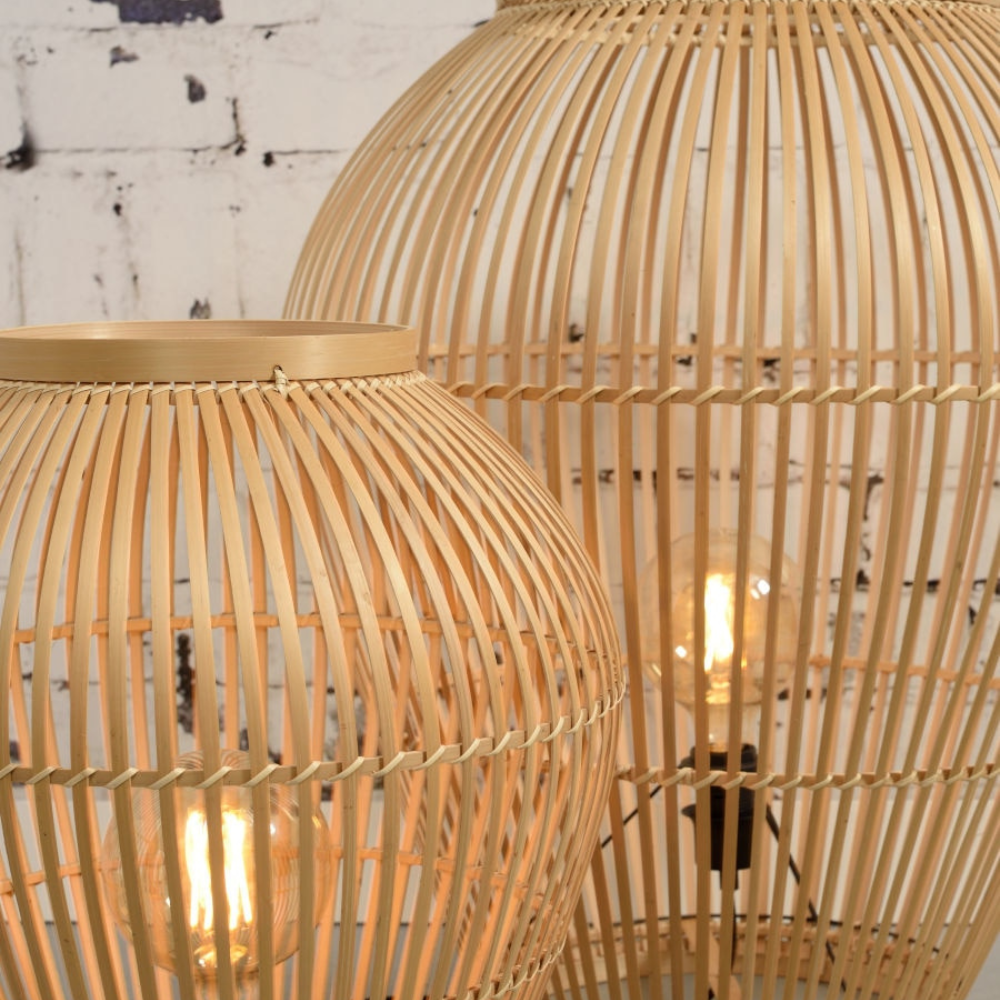 Lampadaire Rotin Bambou - Meubles en rotin 