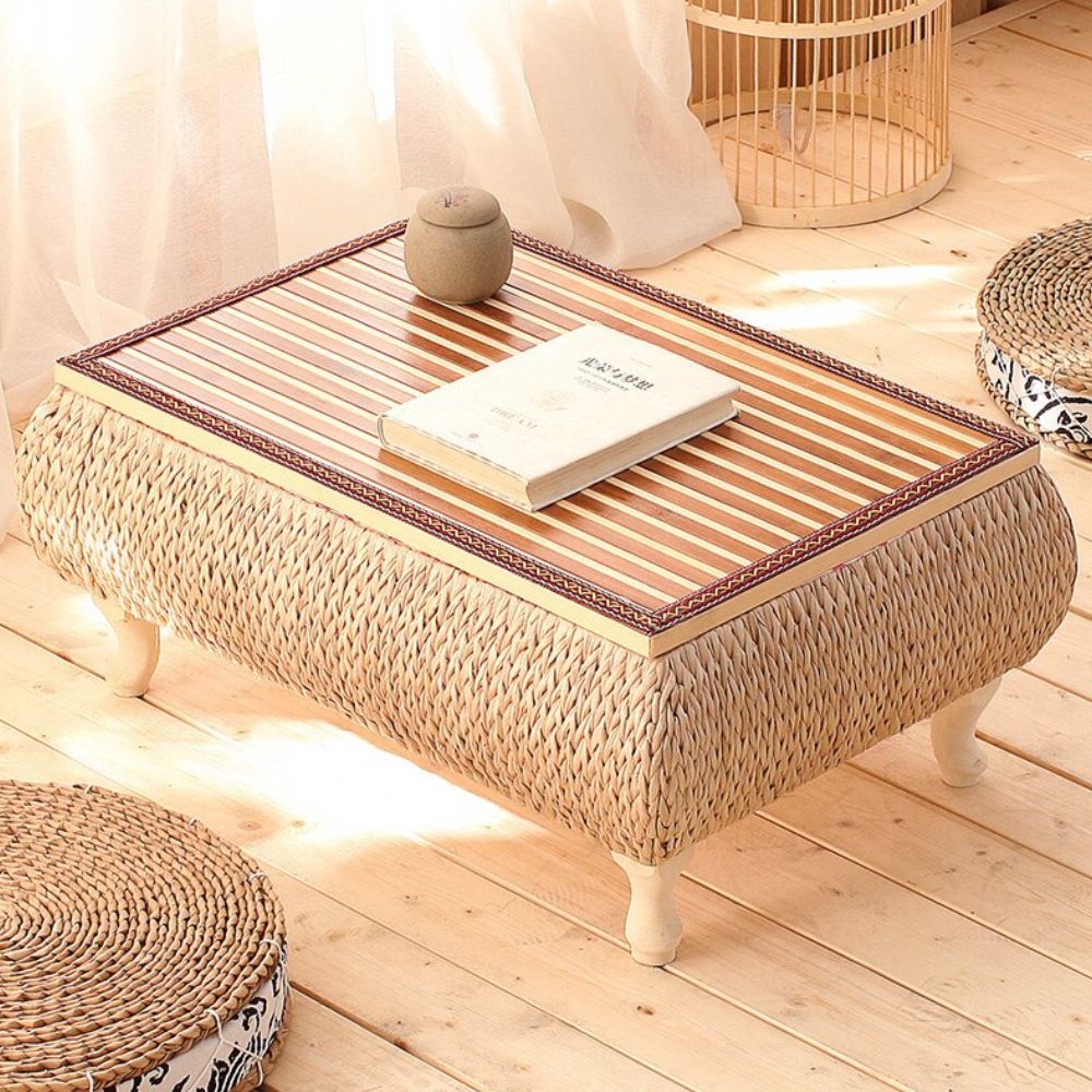 Table basse coffre en rotin - Meubles en rotin 