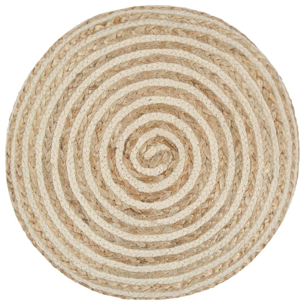 Pouf de style macramé en rotin - Meubles en rotin 
