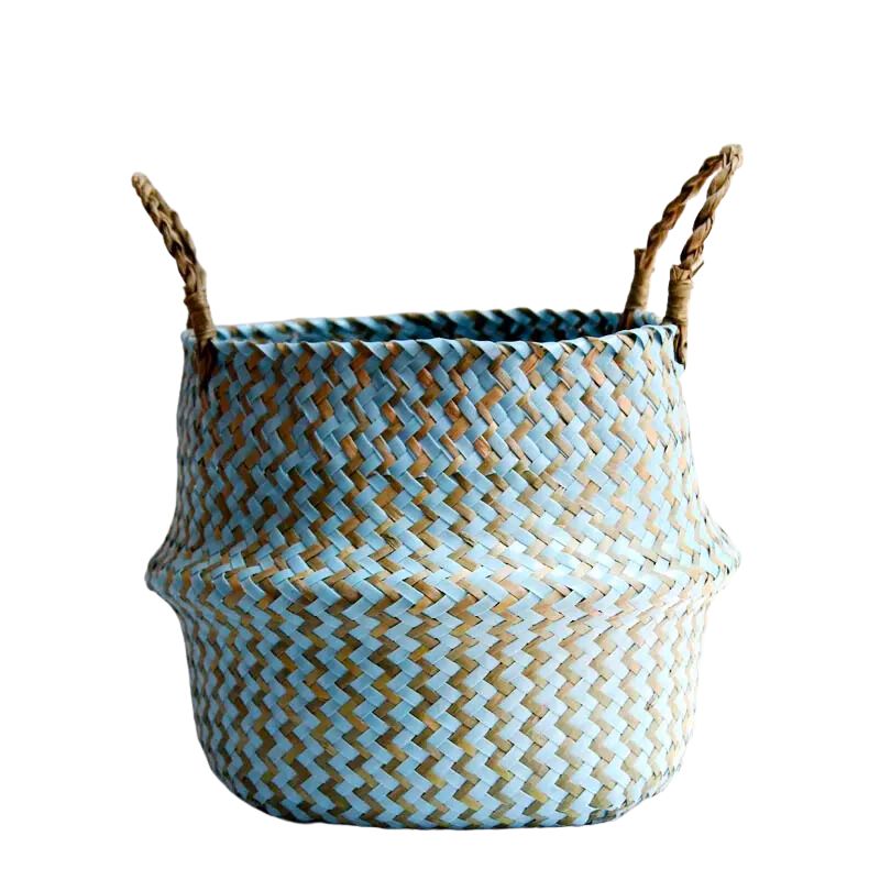 Cache pot en rotin et osier colorée - Meubles en rotin 