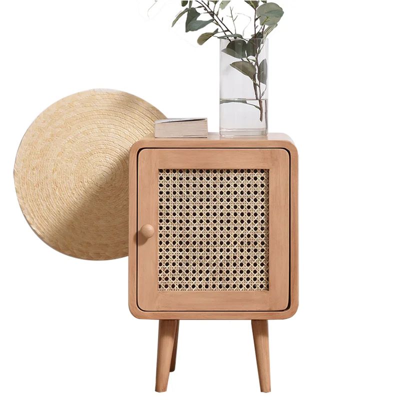 Table de chevet en rotin style minimaliste - Meubles en rotin 