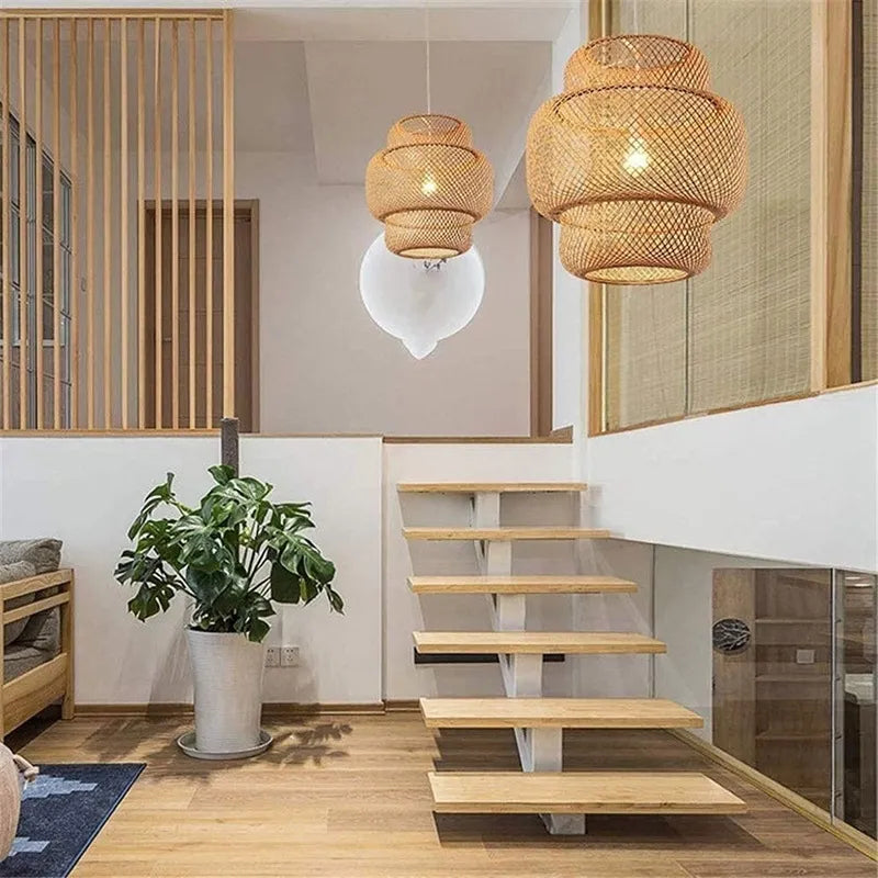 Lustre Salon Rotin - Meubles en rotin 