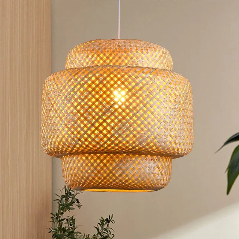 Lustre Salon Rotin - Meubles en rotin 