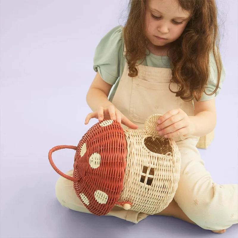 Malle en osier pour enfants - Meubles en rotin 
