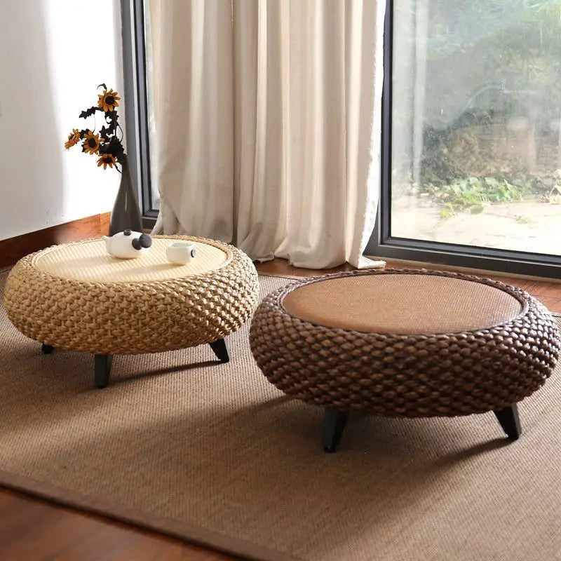 Table basse ronde en rotin - Meubles en rotin 