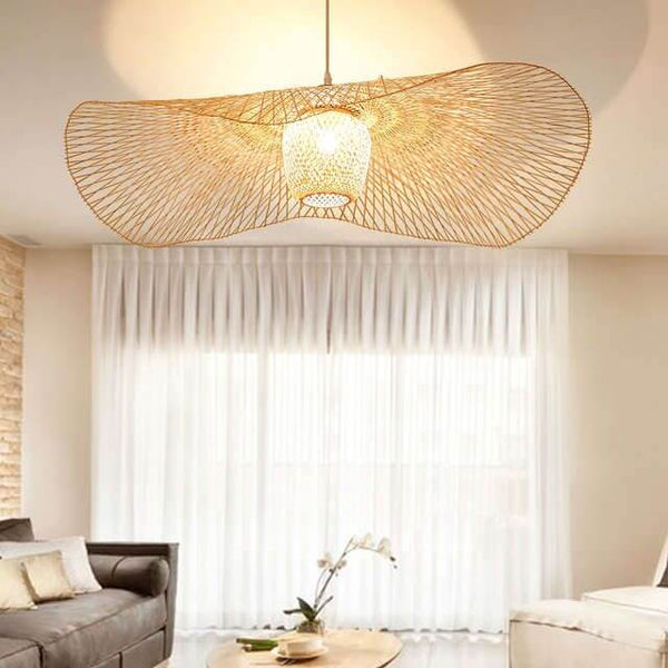 Lustre Libellule Rotin - Meubles en rotin 