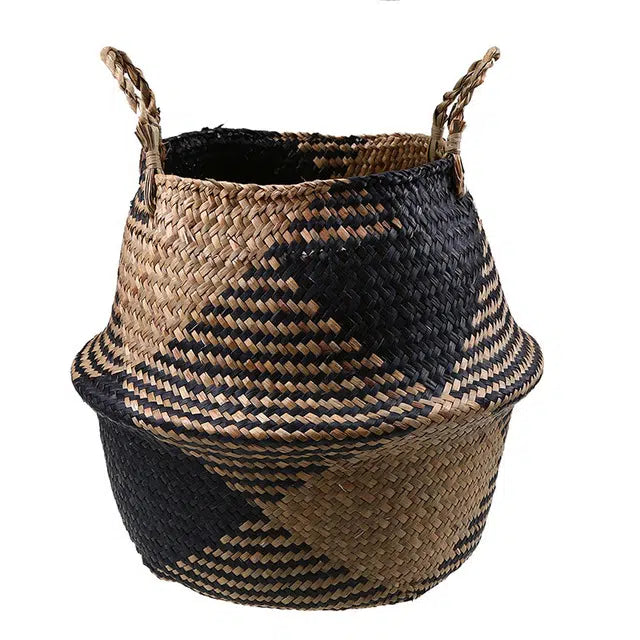 Cache pot de rangement en osier et en rotin - Meubles en rotin 