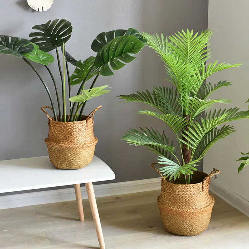 Panier de plantes en rotin - Meubles en rotin 