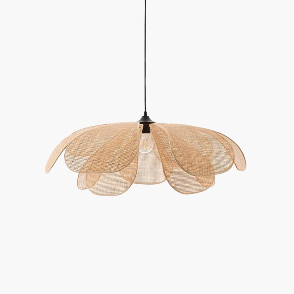 Suspension Fleur Rotin - Meubles en rotin 