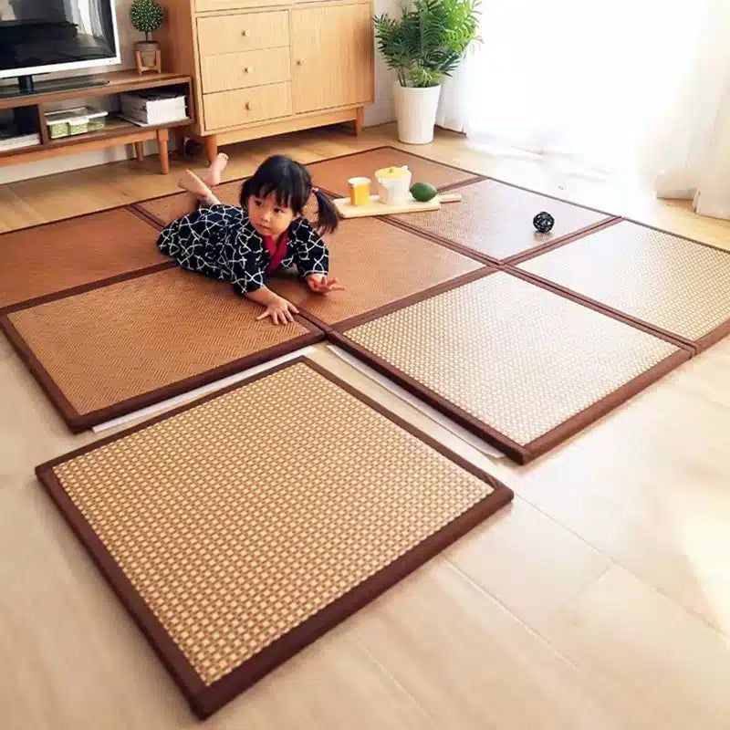 Tapis épais rotin japonais - Meubles en rotin 