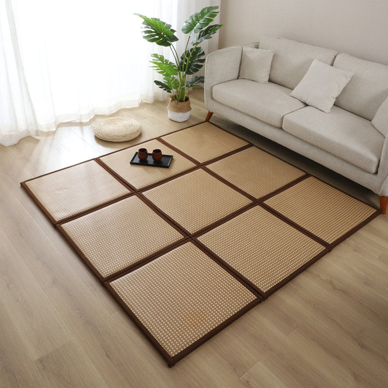 Tapis épais rotin japonais - Meubles en rotin 