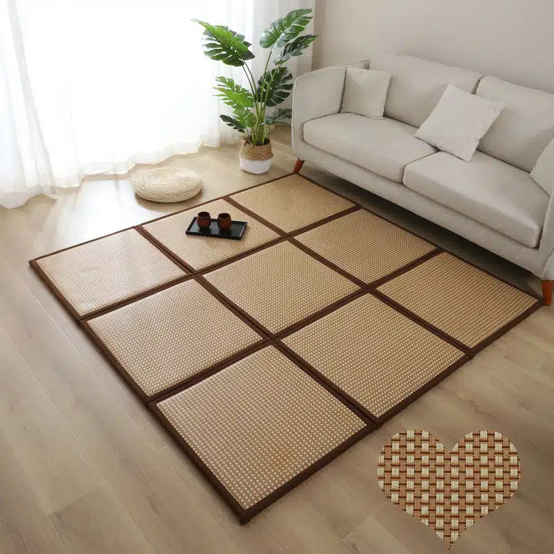 Tapis épais rotin japonais - Meubles en rotin 