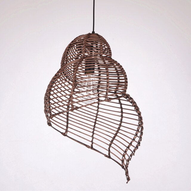 Suspension Coquillage Rotin - Meubles en rotin 
