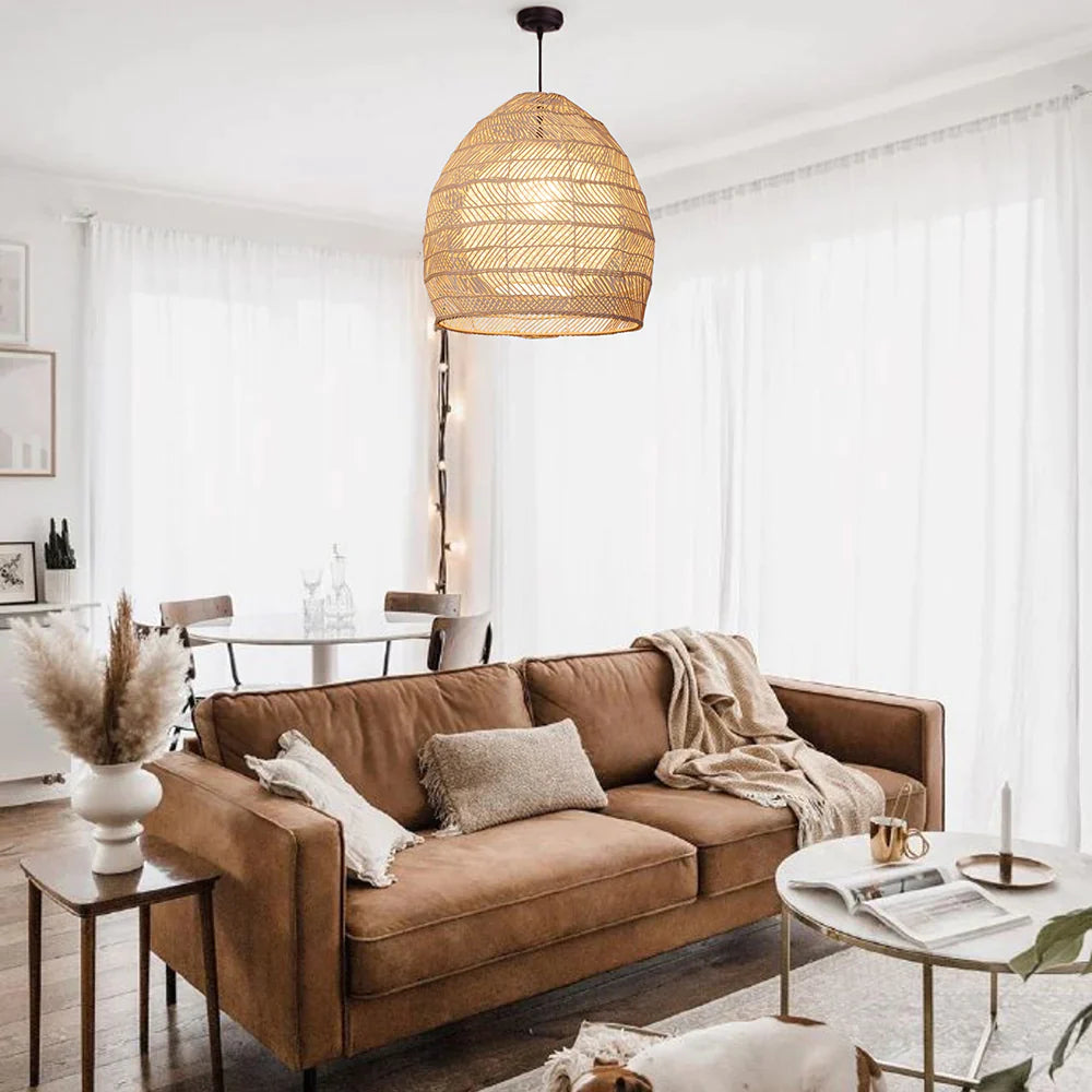 Suspension en Rotin Cloche - Meubles en rotin 