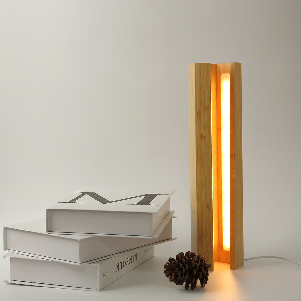 Lampe de Chevet Bois Naturel - Meubles en rotin 