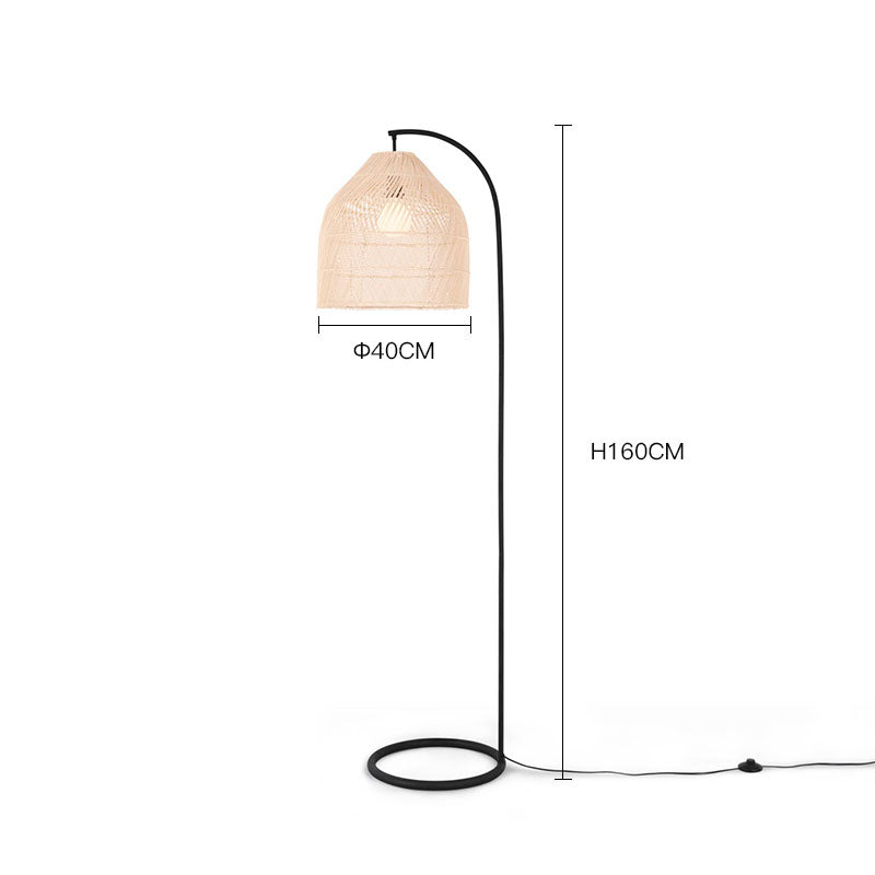 Lampe Sur Pied Abat Jour Rotin - Meubles en rotin 