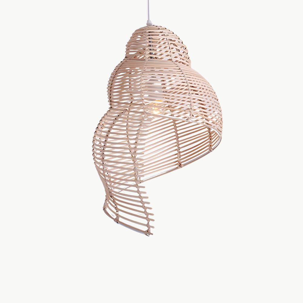 Suspension Coquillage Rotin - Meubles en rotin 